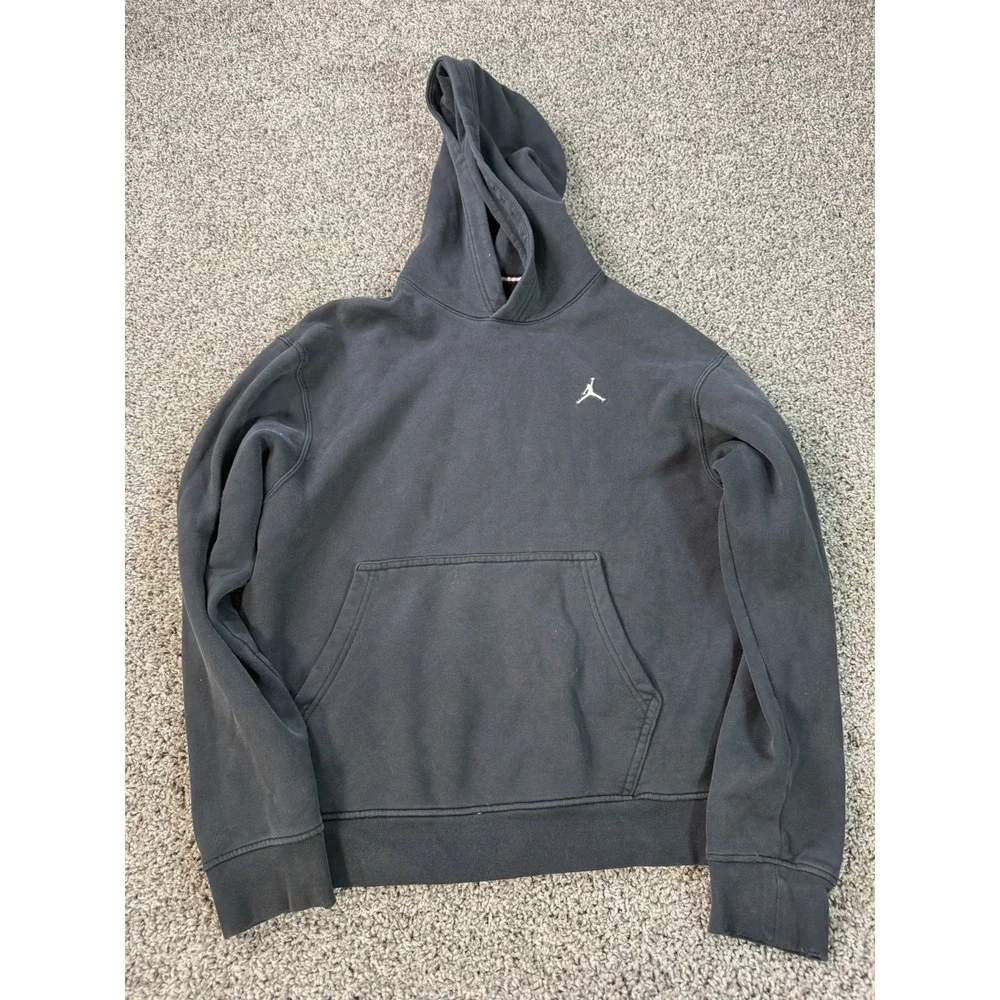 Jordan Brooklyn Fleece Pullover Hoodie Men's Size Medium Black